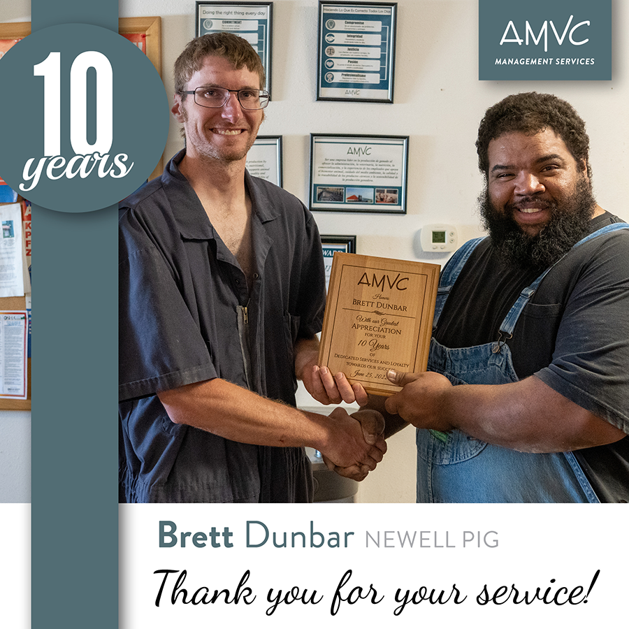 Brett Dunbar Celebrates 10 Years with AMVC