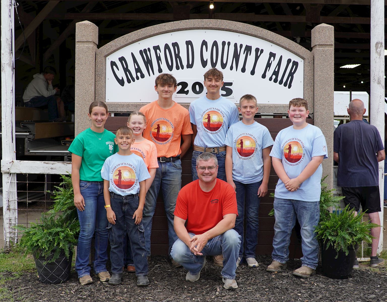 Kevin Koenig with Crawford County 4-H participants