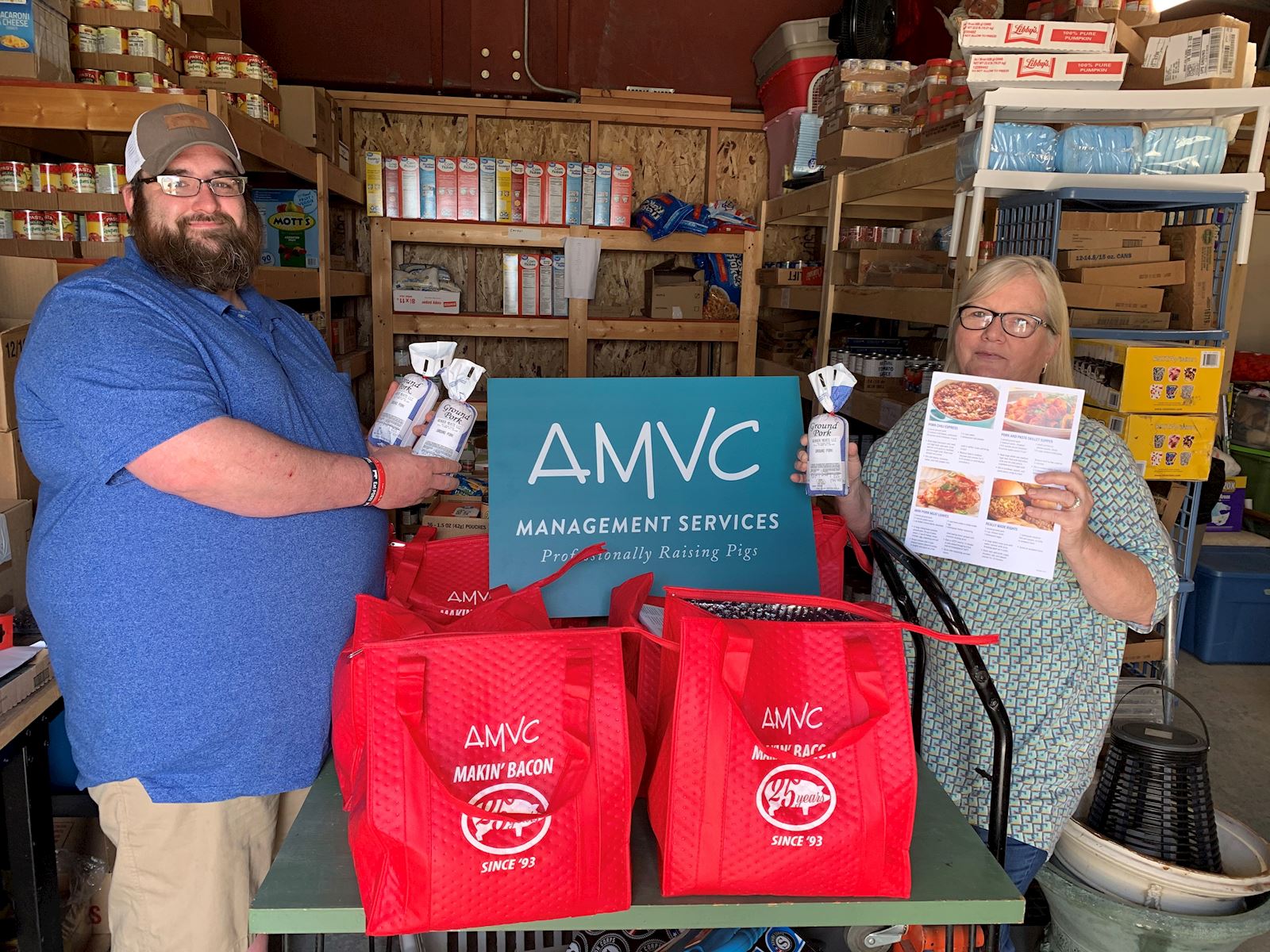 AMVC pork donation to Mount Ayr Iowa